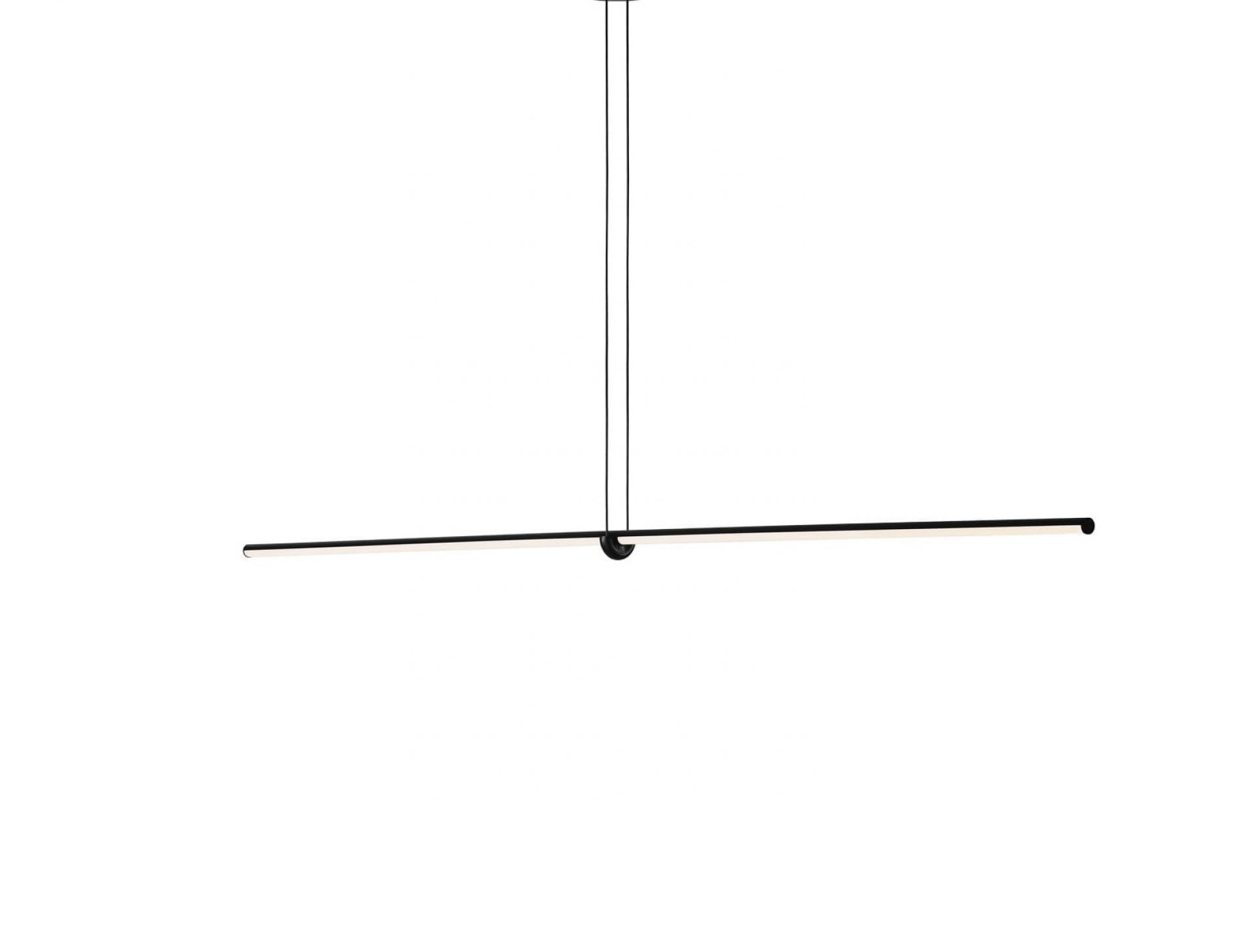 Schwarze Flos Arrangements Pendelleuchte Drop Down mit LED-Licht, moderne Hängelampe für Wohnräume.